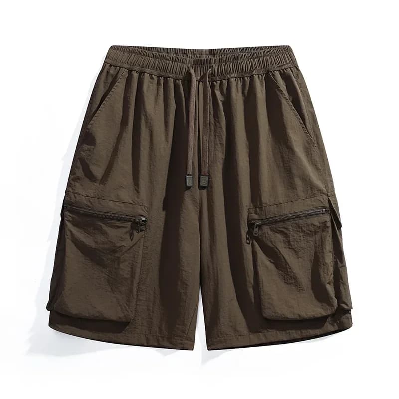 Pantaloncini da uomo in nylon di seta ghiaccio Bermuda ad asciugatura rapida Uomo Extra Large Size 12XL Estate leggera Multi Pocket Large Plus Pantaloni cargo sportivi