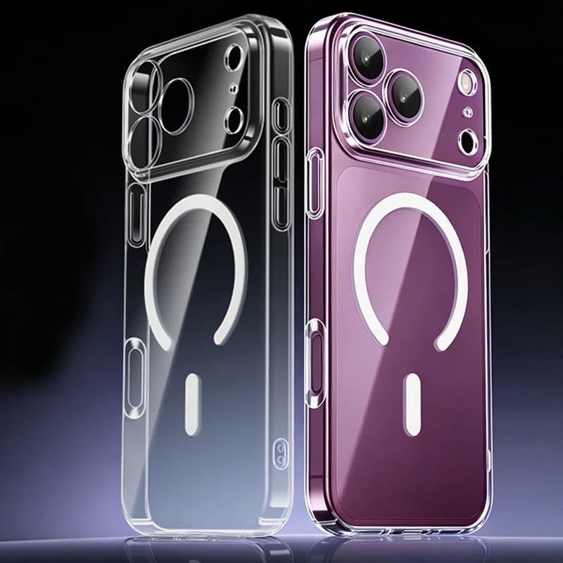 Luxury For Magsafe Transparent Phone Case For iPhone 18 17 16 15 14 13 12 11 Pro Max Plus Magnetic Wireless Charge Back Cover