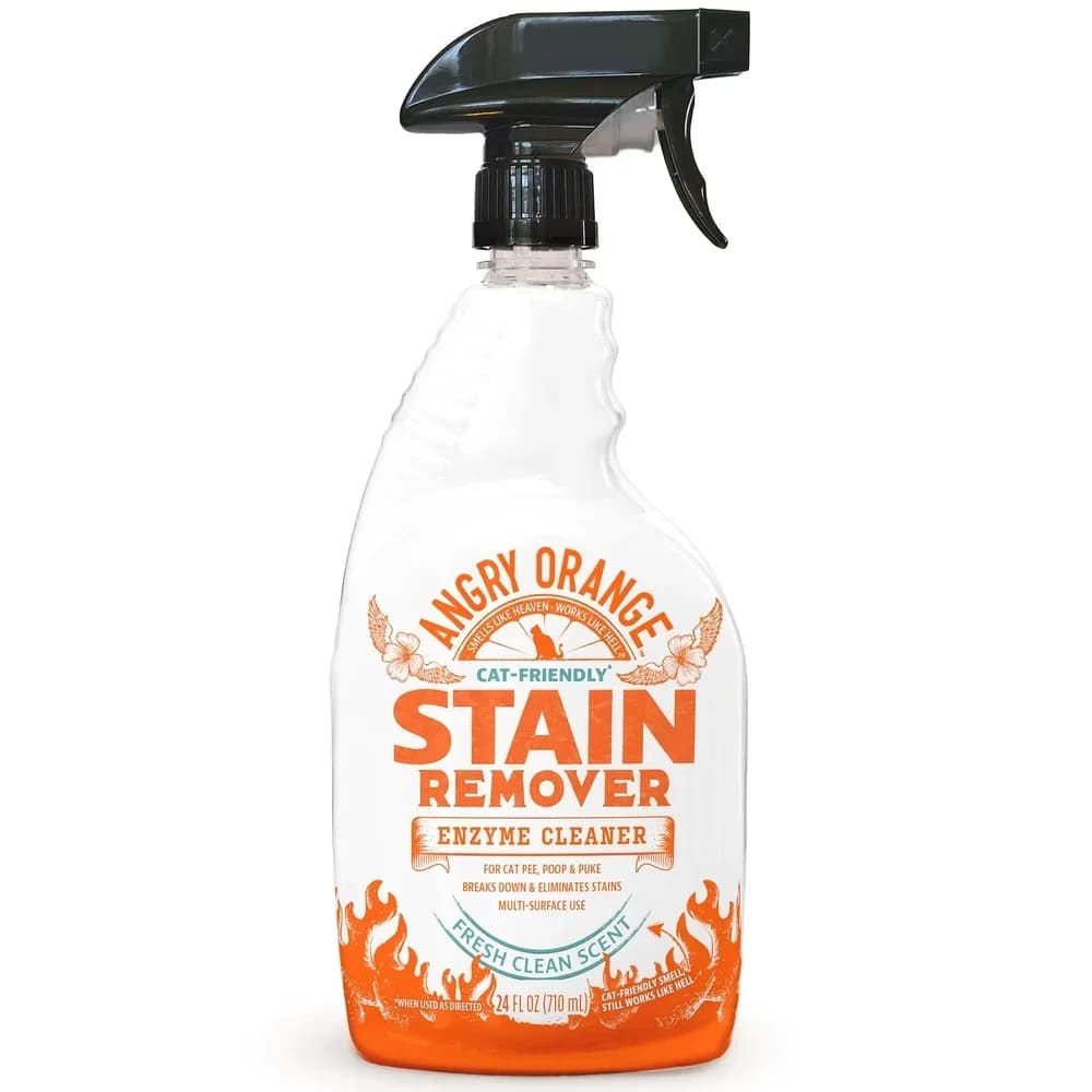 Detergente Enzimatico per Rimozione Macchie a Prova di Gatto, Elimina Odori Multiuso, Profumo Fresco, per Urina, Feci e Vomito di Animali Domestici, 24oz