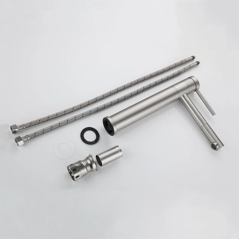 Bathroom Basin Faucet Cold and Hot Mixer Sink Tap Brushed 304 stainless steel 360 Rotating Kitchen Toilet Lavotory Faucets