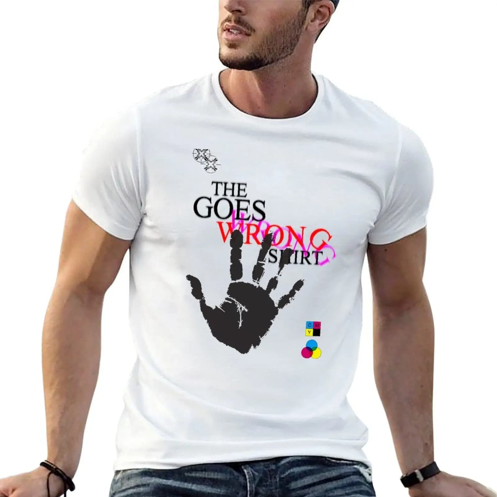 T-shirt The Goes Wrong (Very VERY Wrong) T-shirt anime per uomo, t-shirt da uomo in cotone