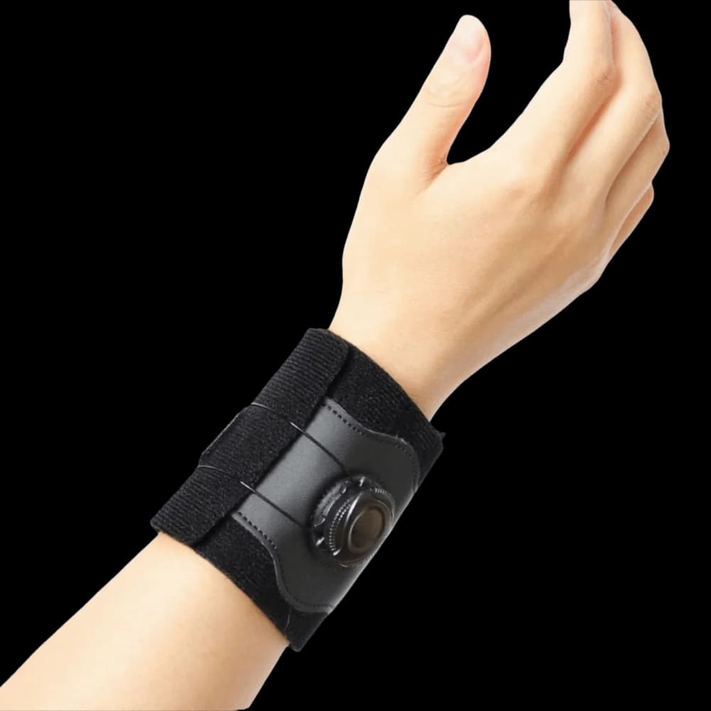 Supporto per Polso Regolabile con Cuscinetto in Silicone Incorporato, Fascia di Supporto per Badminton, Antiscivolo e Traspirante