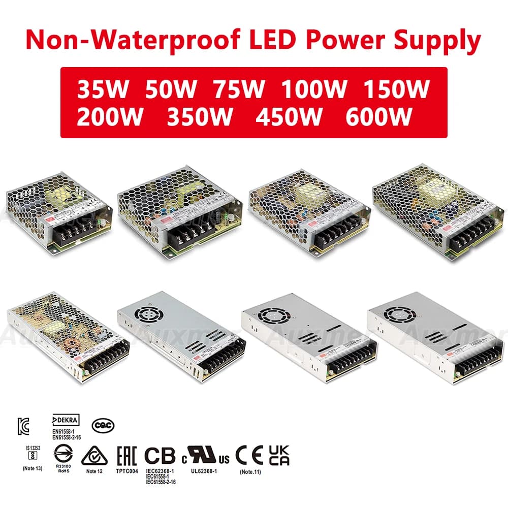 Alimentatore LED non impermeabile, driver LED dimmerabile, DC12/24V, trasformatore adattatore, uso interno, per strisce luminose a LED, illuminazione a LED