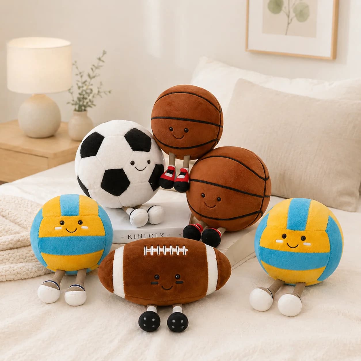 Nuovi Giocattoli di Peluche Creativi a Forma di Pallone da Calcio, Basket, Pallavolo, Rugby, Bambole Sportive Realistiche, Regali di Compleanno Ideali per