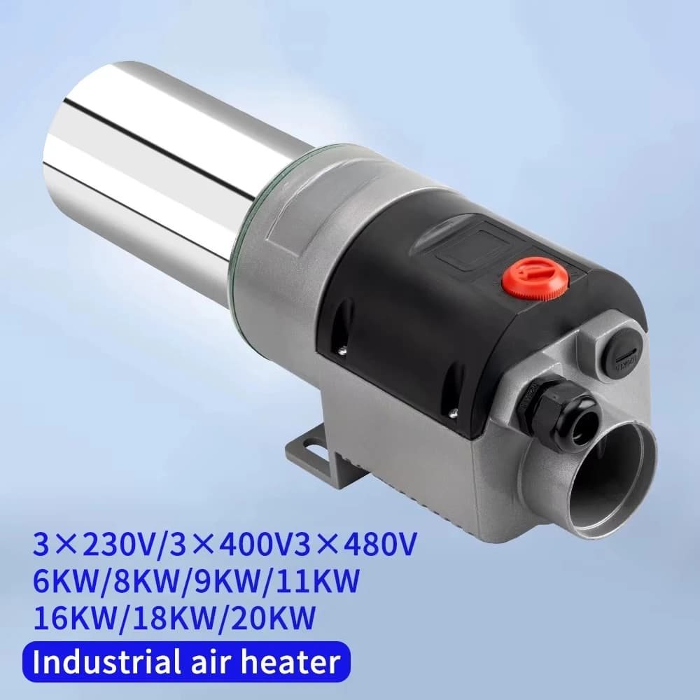 Pistola Termica Professionale ad Alta Potenza con Funzionamento Continuo di 4 Ore, Termoventilatore da 9kW