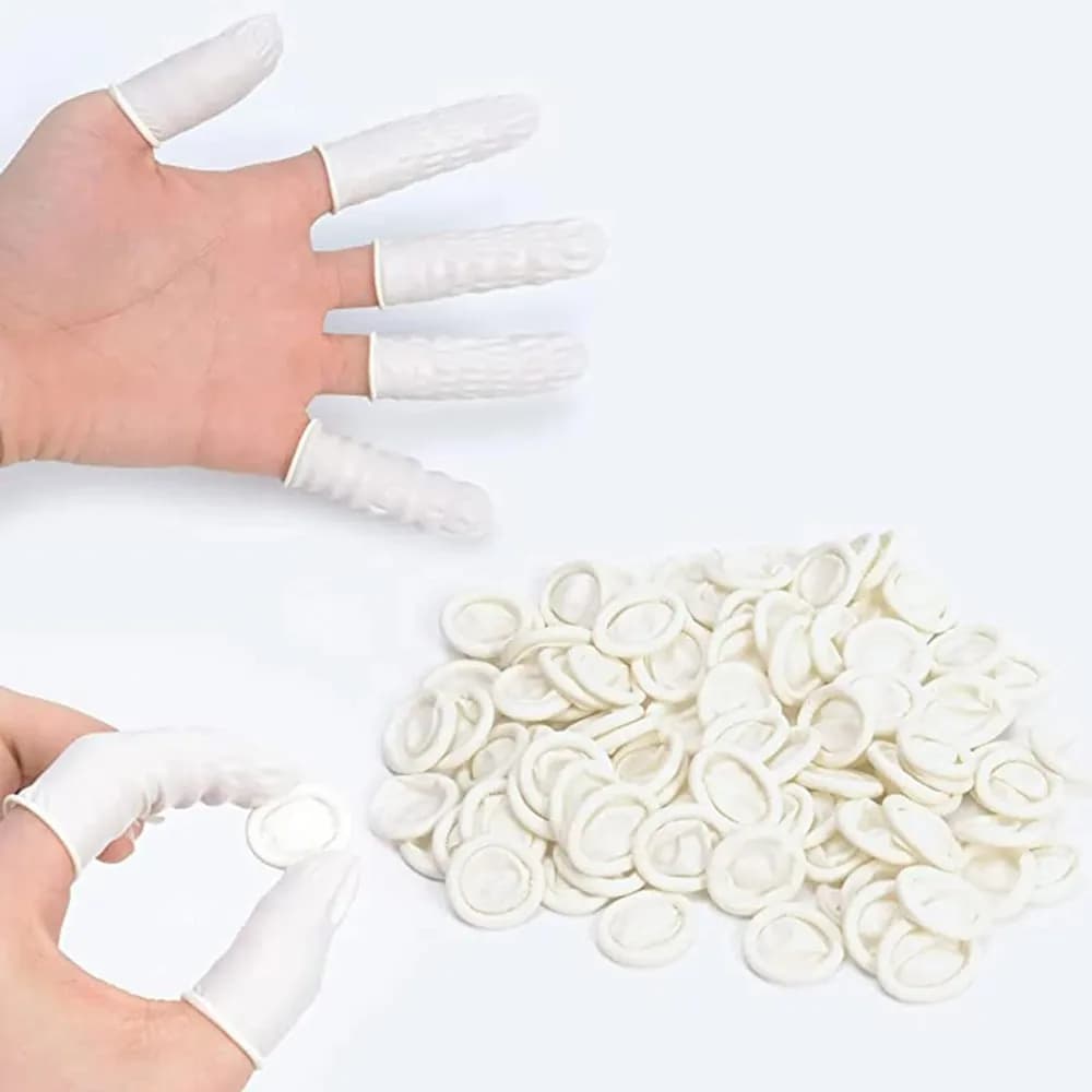 50 Pezzi Guanti Monouso in Lattice di Gomma Naturale per Unghie, Trucco e Uso Estetico