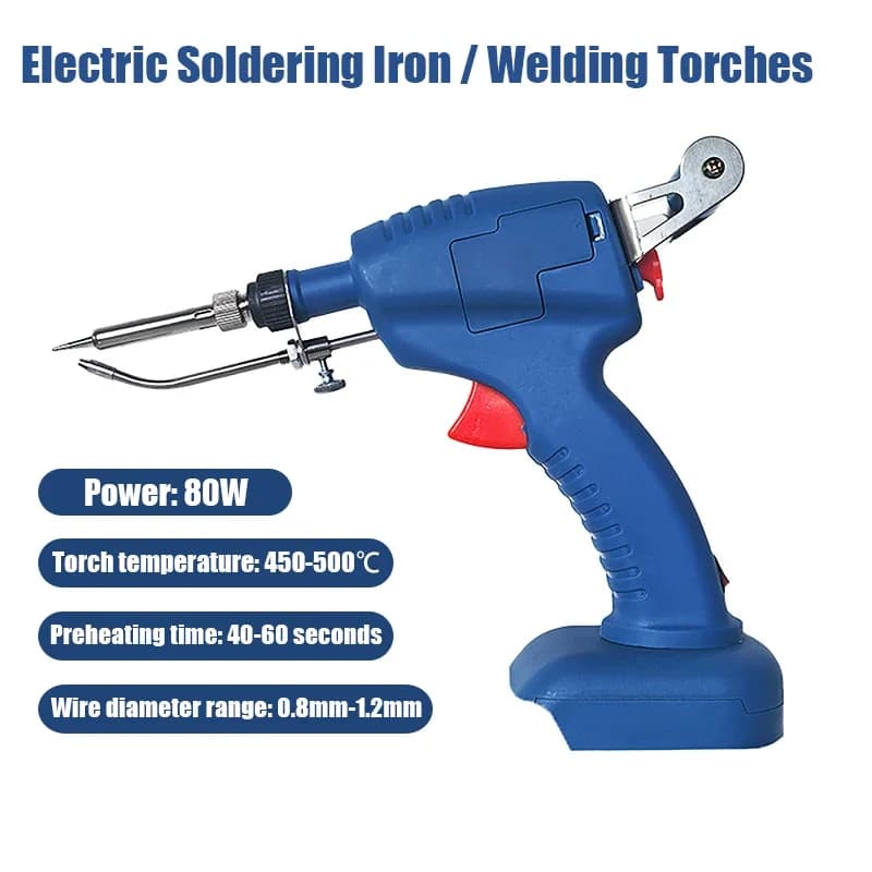 Saldatori elettrici da 80 W per batteria al litio (senza batteria) Riscaldamento interno Interfaccia MT Pistola per saldatura Riparazione Strumenti di saldatura