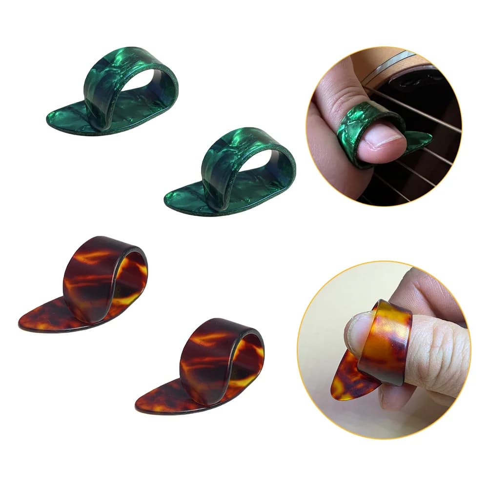 Plettri per pollice per chitarra da 4 pezzi Plettri per dita Strumento di ricambio Accessori per strumenti a corda per chitarra elettrica Ukulele