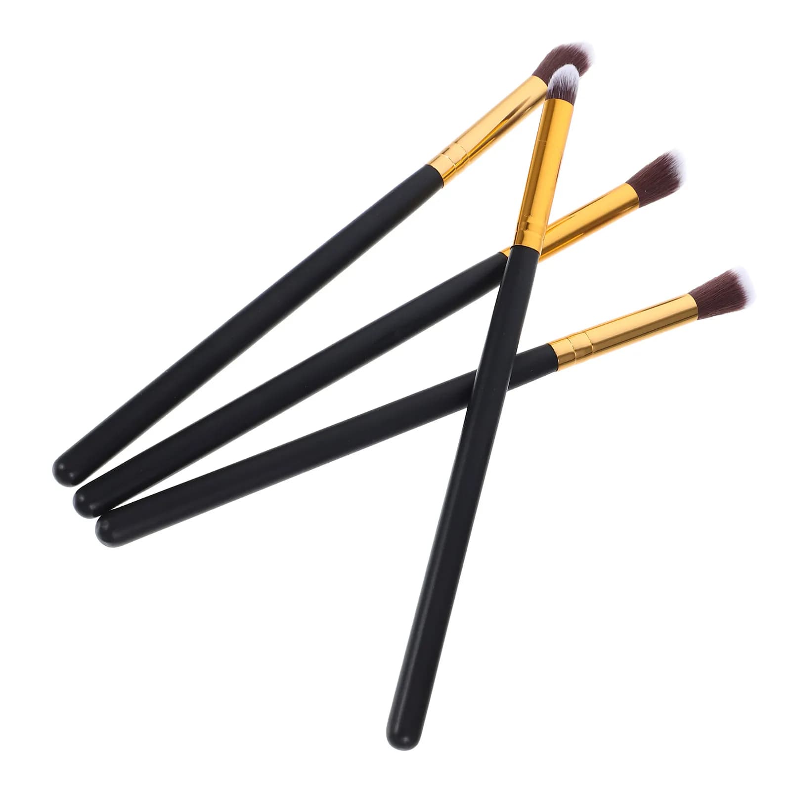 Set di 4 Pennelli per Trucco Occhi in Morbido Pelo di Cavallo, Pennelli Professionali per Ombretto, Labbra, Blush e Fondotinta, Portatili per Viaggi