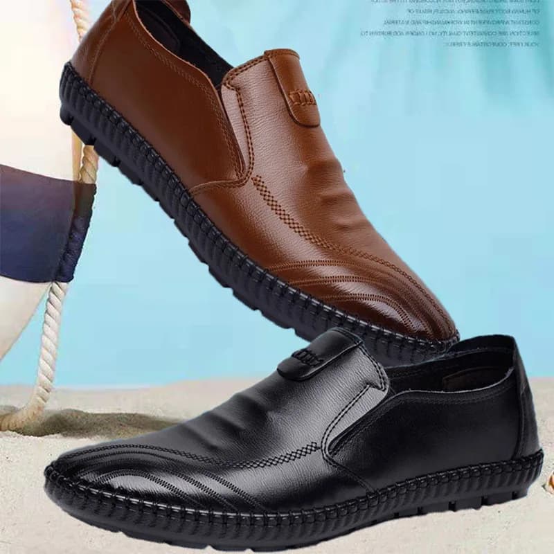 Mocassini da uomo in pelle PU antiscivolo da passeggio appartamenti traspiranti da esterno slip on scarpe casual per uomo lavoro ufficio guida sneakers da uomo