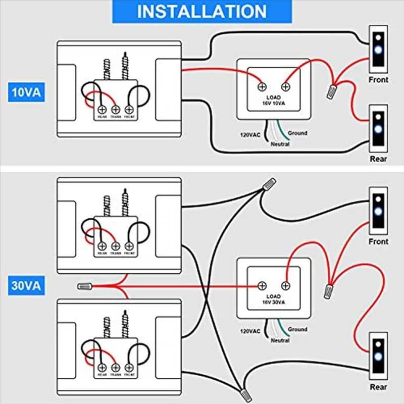 【Prezzo-Goccia!】 Trasformatore per campanello facile da installare 16V 30VA compatibile con campanello video cablato ad anello - Per campanello per porta di casa Transfor