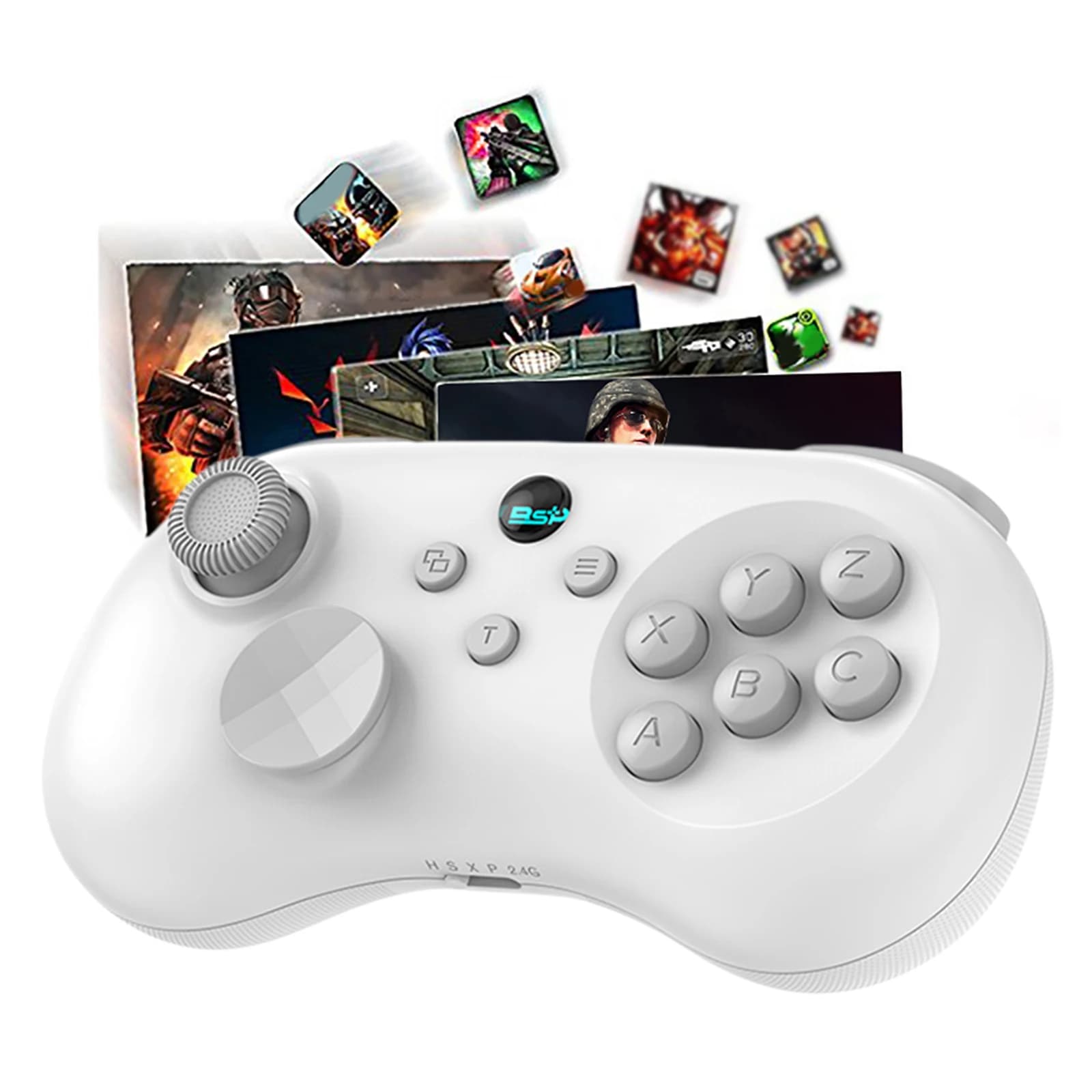 Controller di gioco cablato Y04 con doppia vibrazione, joystick USB per giochi di combattimento, plug & play, gamepad TURBO per PC, tablet, PS3/4, Switch