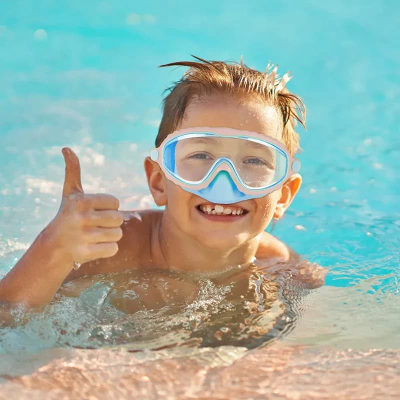 Swimwear with nose cover Wide field of view Underwater mask Anti-perdit anti-perdite swimwear for children 3 to 15 years old