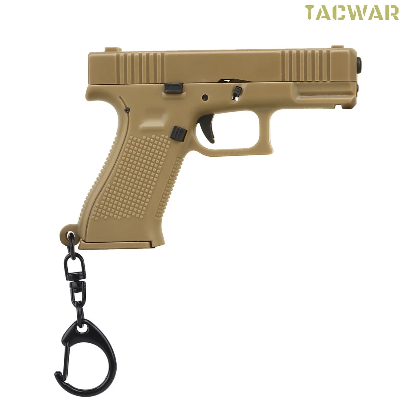 Portachiavi Tattico 1:4 Modello G45 in Plastica con Leva Mobile e Caricatore Staccabile per Zaino, Caccia e Attività all'Aperto