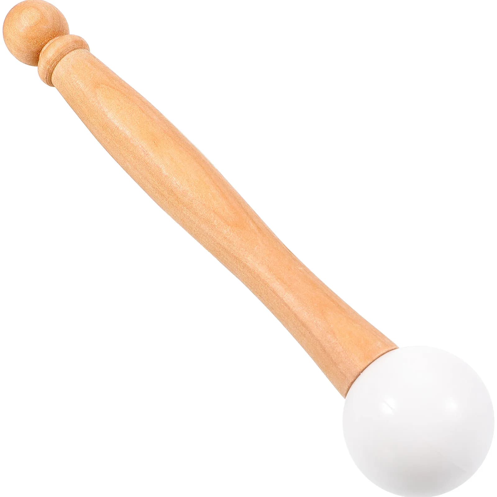Crystal Singing Bowl Rubber Head Mallet Wooden Handle Professional Sound Bowl Striker Lightweight Portable Meditation Healing