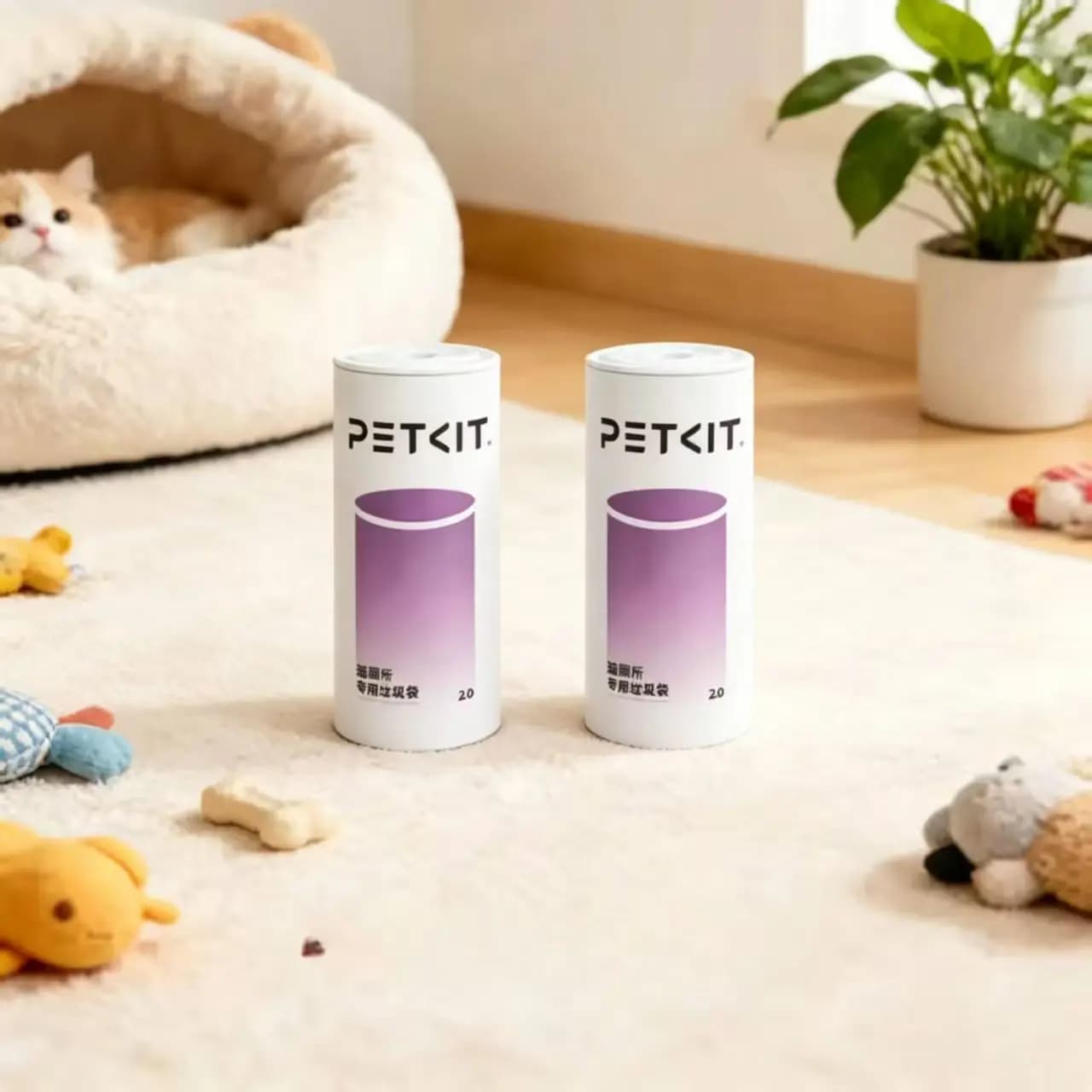 Sacchetti di Ricambio per Lettiera Autopulente PETKIT Pura Max, Materiali per Pulizia Lettiera, Sacchetti per Rifiuti, Toilette Portatile per Gatti
