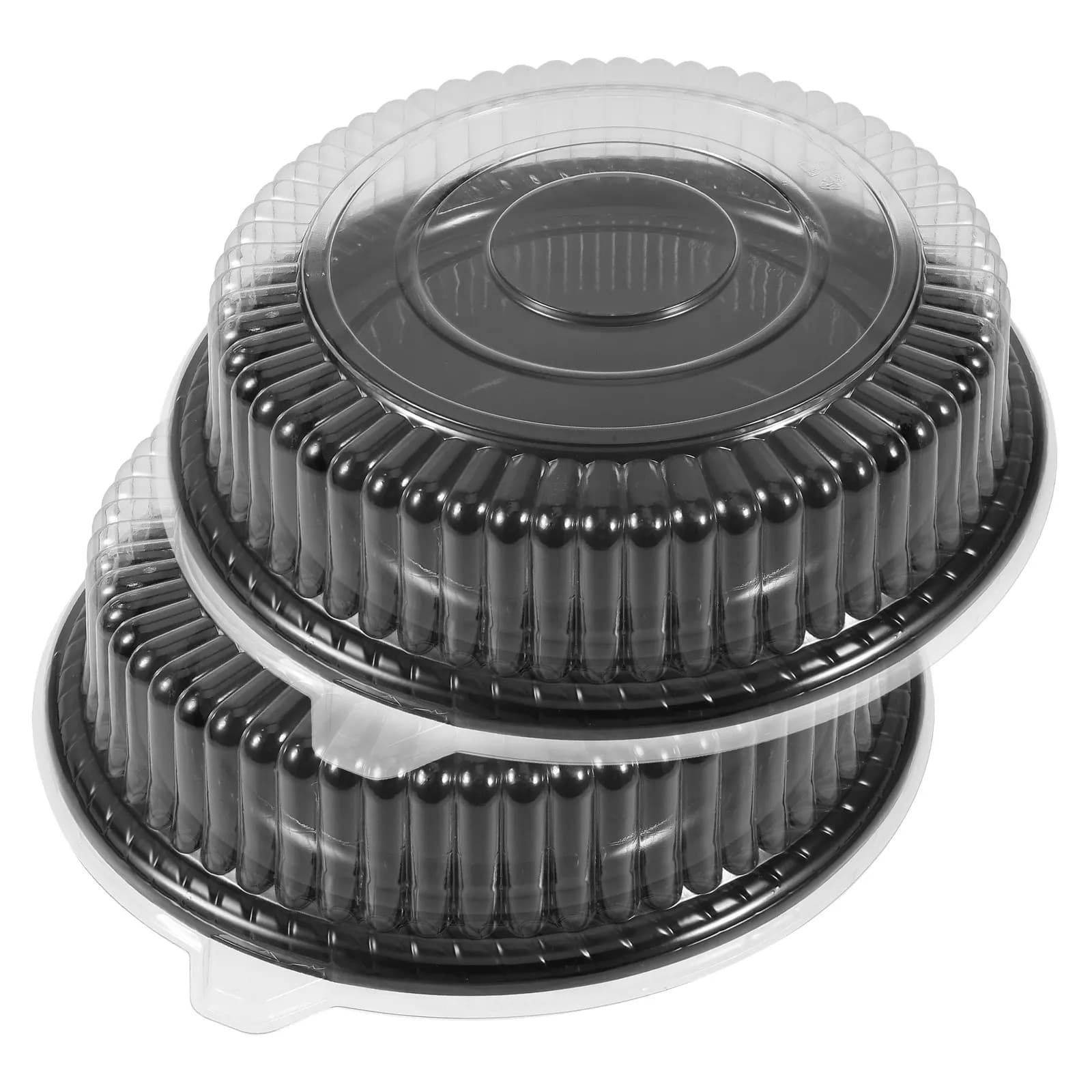 2 Set di Piatti per Torte con Coperchio, Contenitore per Trasporto Torte, Pasticcini, Dessert, Vassoio da Servizio per Feste, Contenitore per Catering