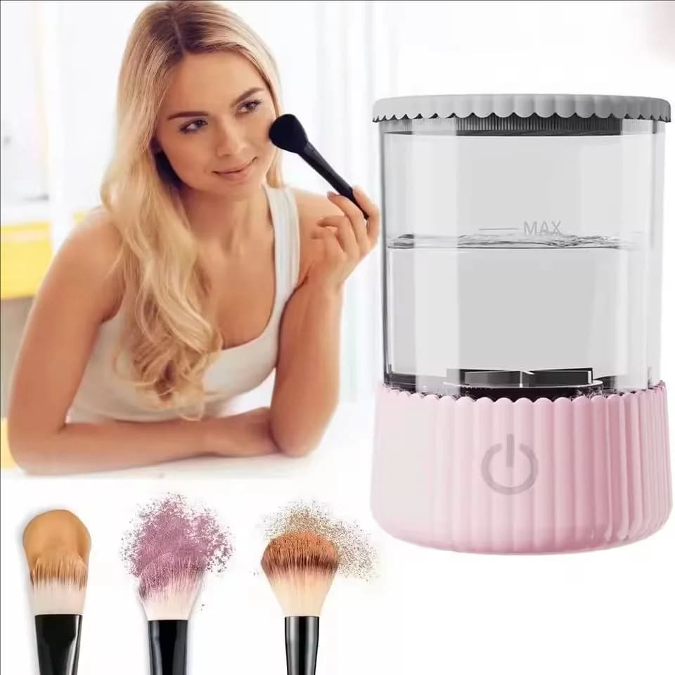 Dryer Cleaner for Cosmetic Brushes Set for Deep Cleaning Brushes Detergent for Makeup Brushes Rotating Detergent for Silicone Automatic Clean Makeup Brushes