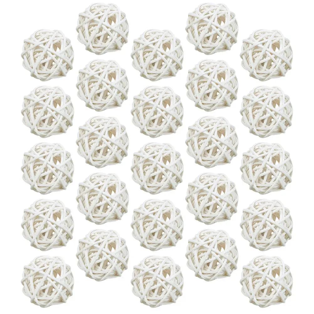 25Pcs Aromatherapy Rattan Balls Wicker Diffuser Accessories Home Bedroom Bathroom Vase Fillers Craft Stick
