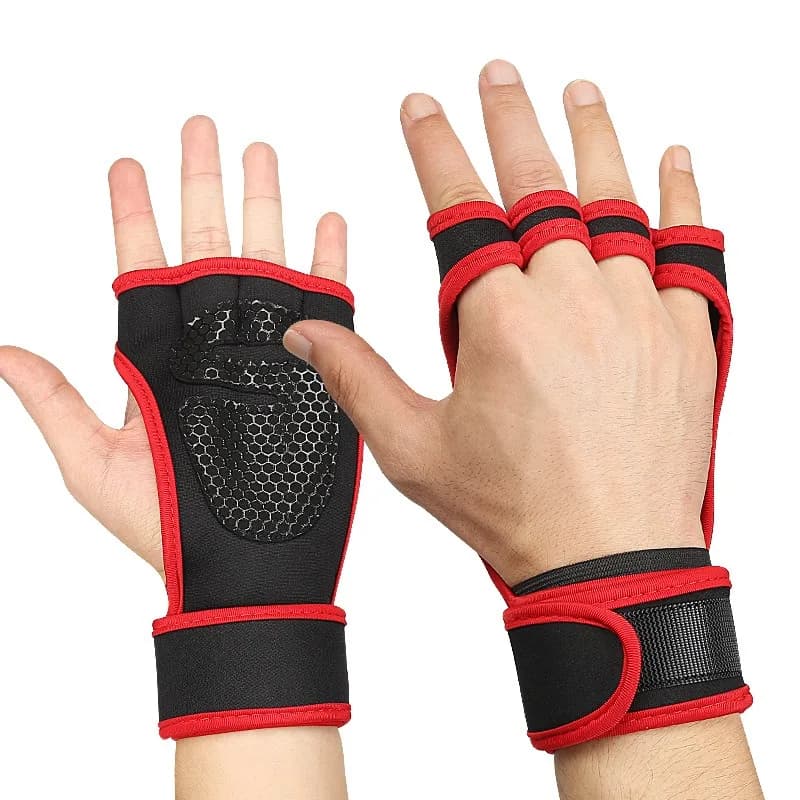 Gloves from Palestra Mezze Dita with Dust Protection for Pesi, Manubri, Trazioni - Special Anti-Callus, Anti-slip, Anti-Usura, Anti-urtus