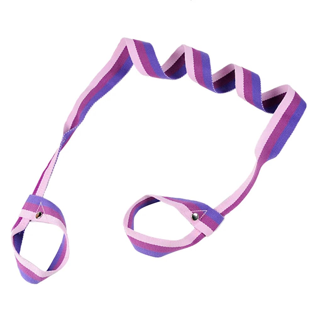 Fashionable yoga mat shoulder strap made of soft cotton for the transport of mats of all sizes in pink purple yoga mat strap