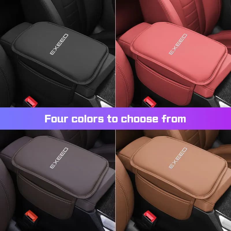 Car Armrest Box Mat Storage Bag Leather Pad for Chery EXEED RX LX TXL ET ES VX 2025 Center Console Protect Cushion Accessories