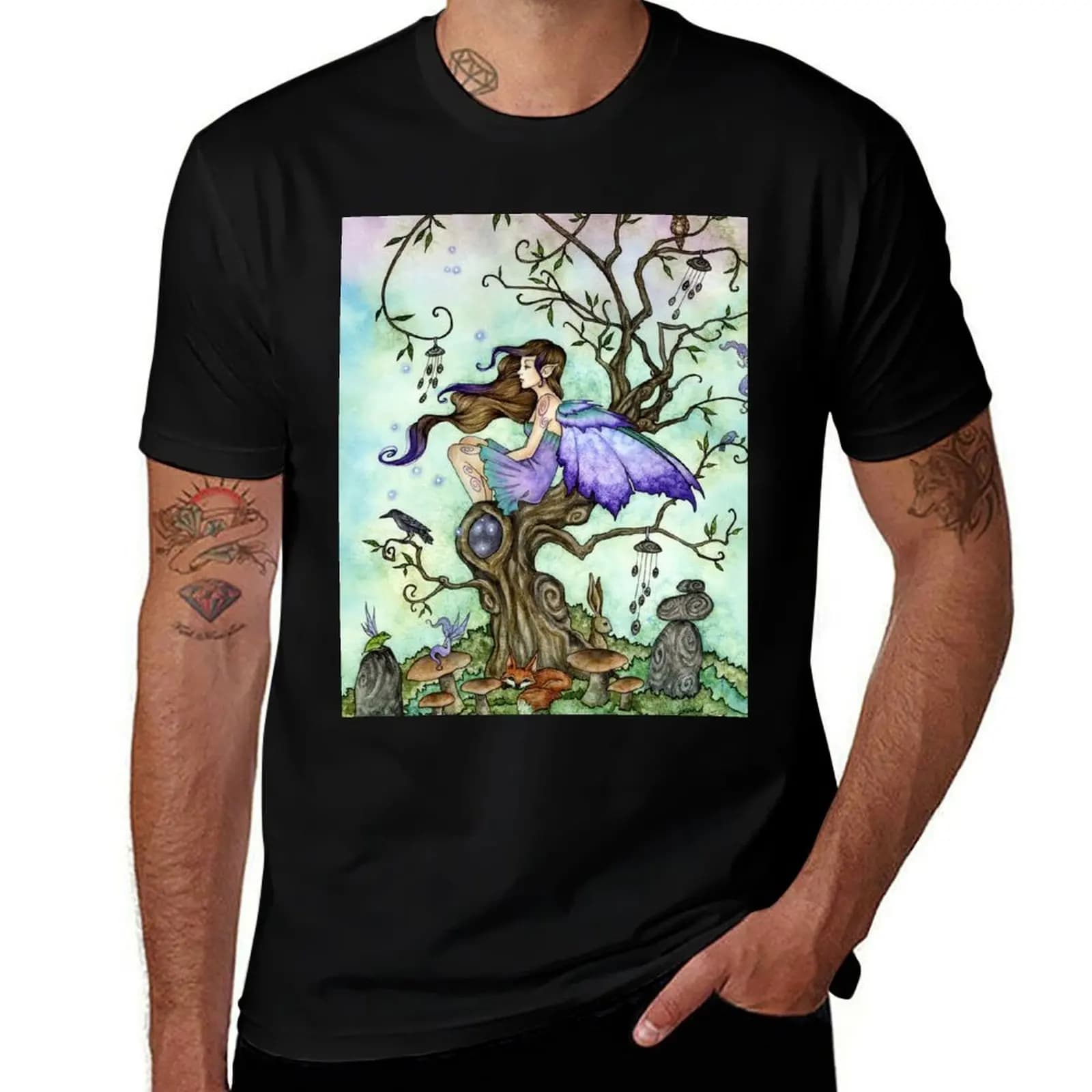 Wind Chimes T-Shirt Anti-Wrinkle Short Sleeve T-Shirt
