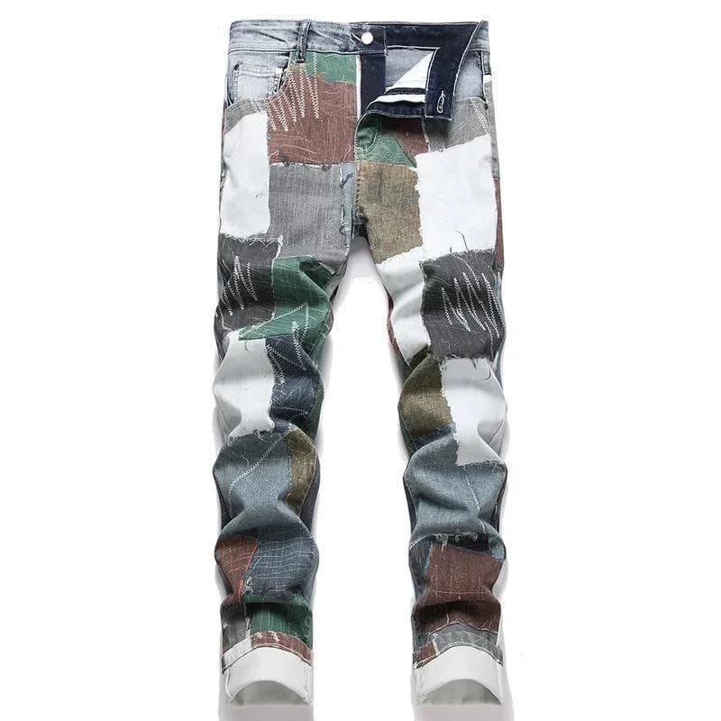 Camouflage Pattern Jeans Low Waist Drawstring Unisex Denim Pants Resistant to Deformation Spring 2026 Fashion Trend