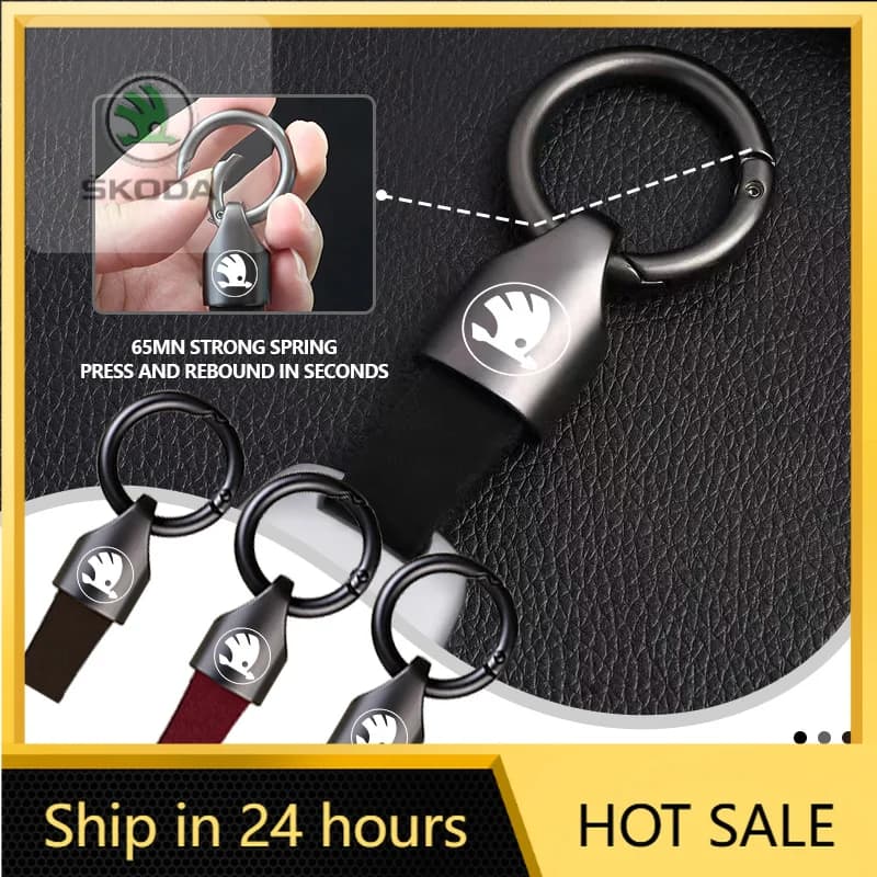 3D Metal Car Key Holder Keyring Keychain Auto Interior Decoration For Skoda octavia a5 a4 mk1 2 fabia superb rapid mk3 yeti 2006