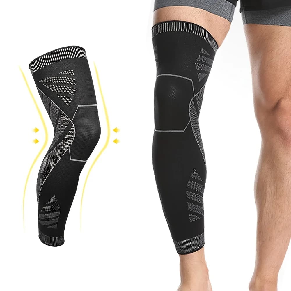 1pcs Full-Leg Compression Sleeve And Knee Support Wrap, Suitable for Both Men And Women, for Basketball, Cycling, Soccer