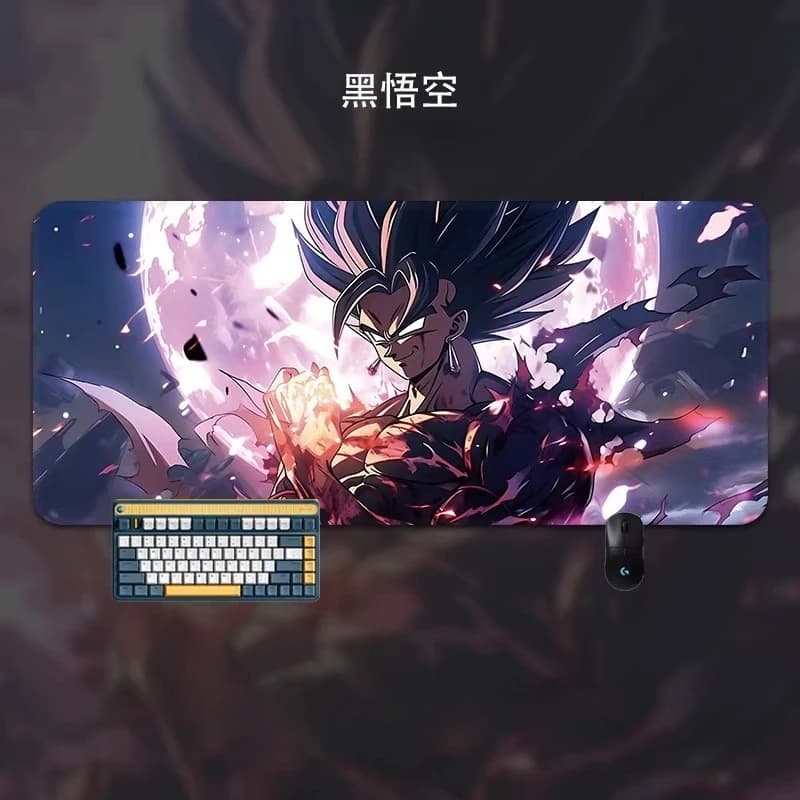 Tappetino per Mouse in Pelle, Tappetino per Tastiera da Ufficio Son Goku, Tappetino per Mouse Oversize Dragon Ball, Tappetino da Tavolo