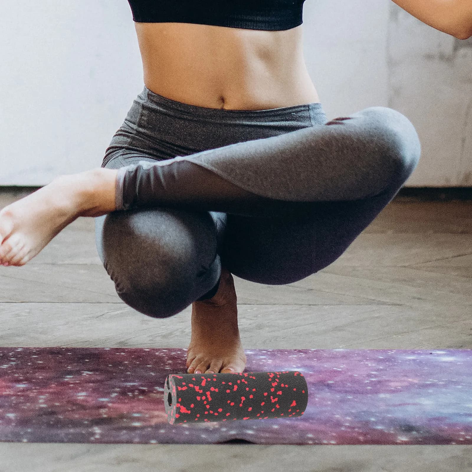 Fitness Yoga Roller Muscle Relaxing Column High Density Foam Core for Backbend Training Leg Massage Travel Use Muscle Release