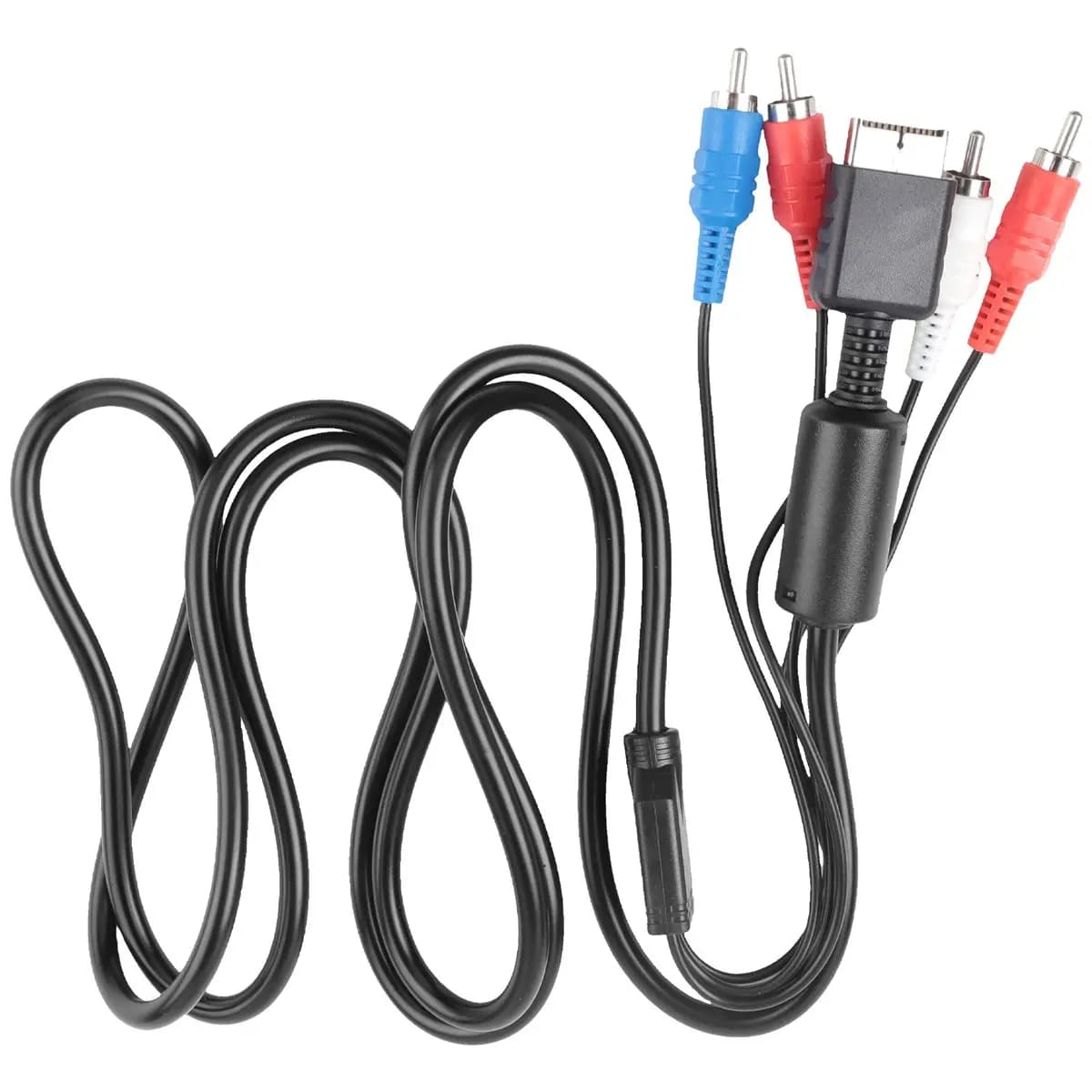 AU47-Ypbpr for PS2/PS3/PS3 Slim HDTV-Ready TV HD Component AV Cable 5-Wire 6FT Black