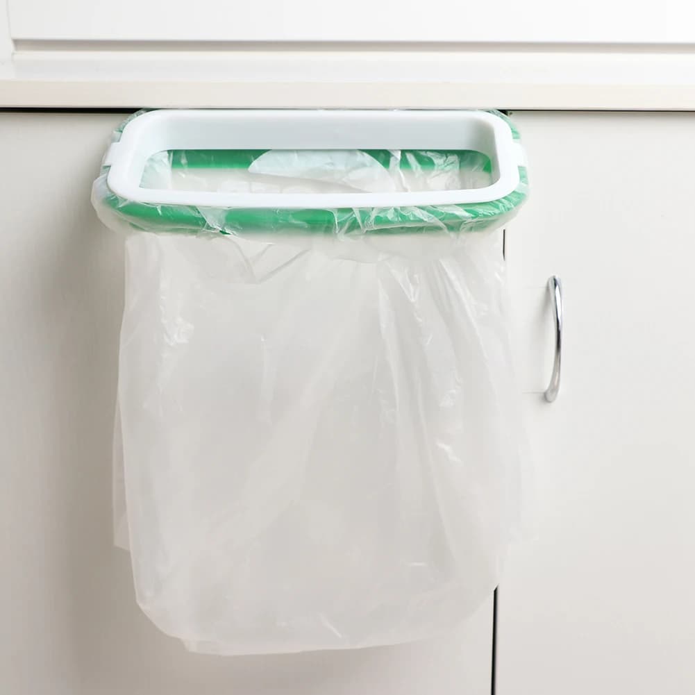 Porta dell'armadio posteriore appeso cremagliera della spazzatura di stoccaggio della spazzatura della cucina supporto del sacchetto della spazzatura armadio da cucina