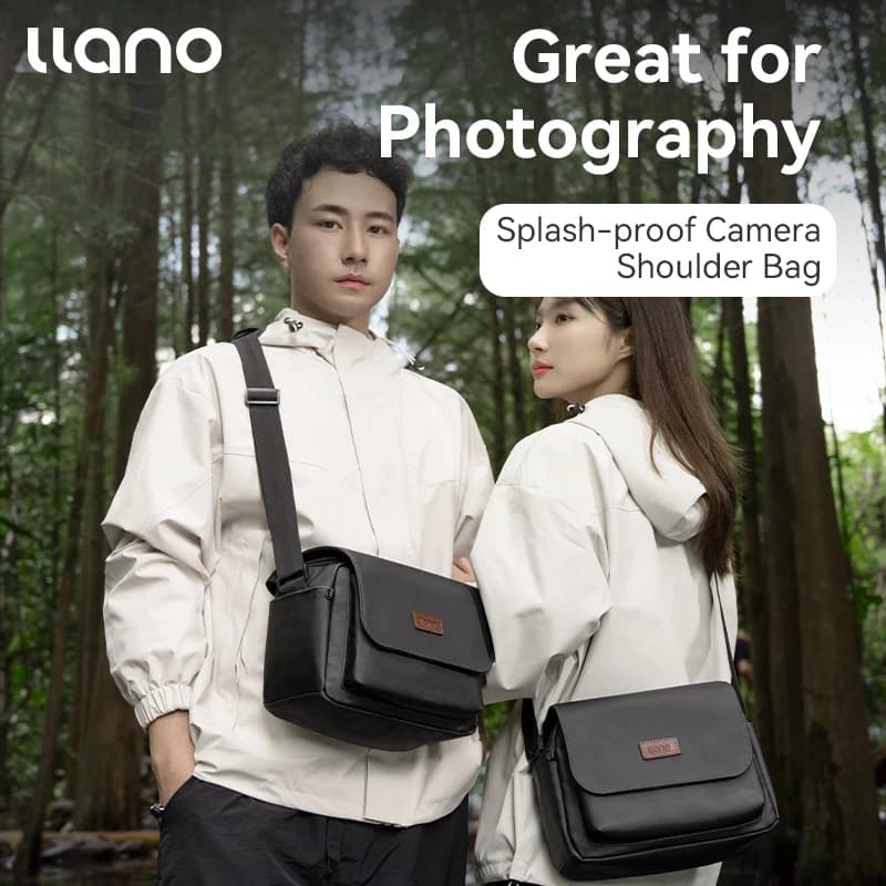 LLano Camera bag waterproof shoulder strap for camera and lenses Mirrorless SLR/DSLR