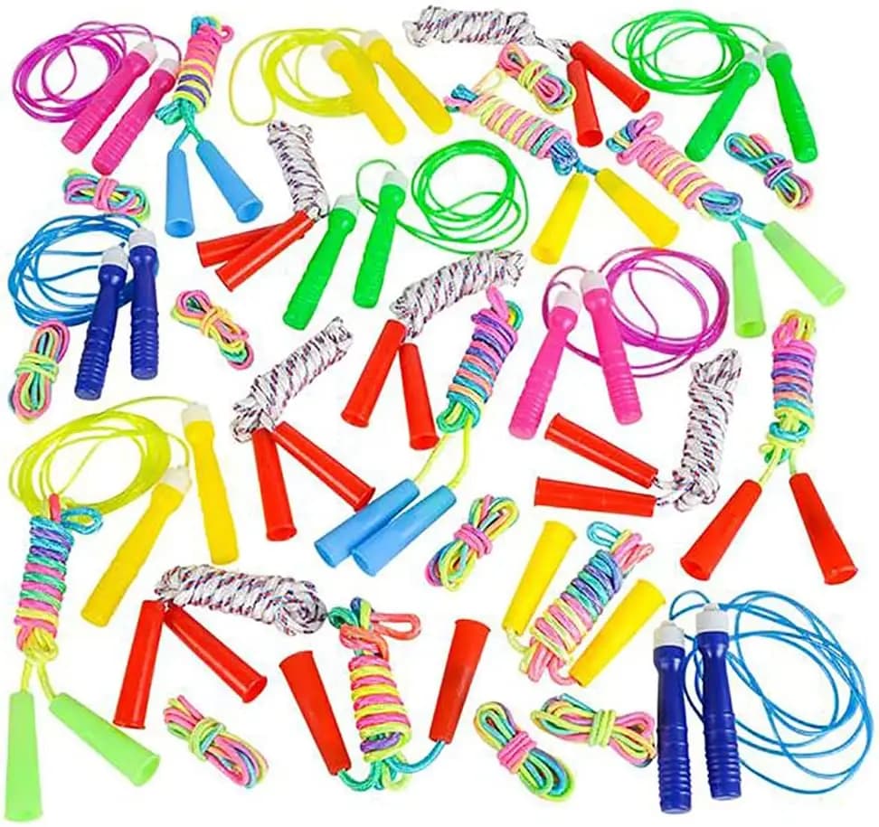Set di 12 Corde per Saltare per Bambini, 2,1 m, per Giochi al Chiuso e all'Aperto, Regali per Feste, Giochi Scolastici