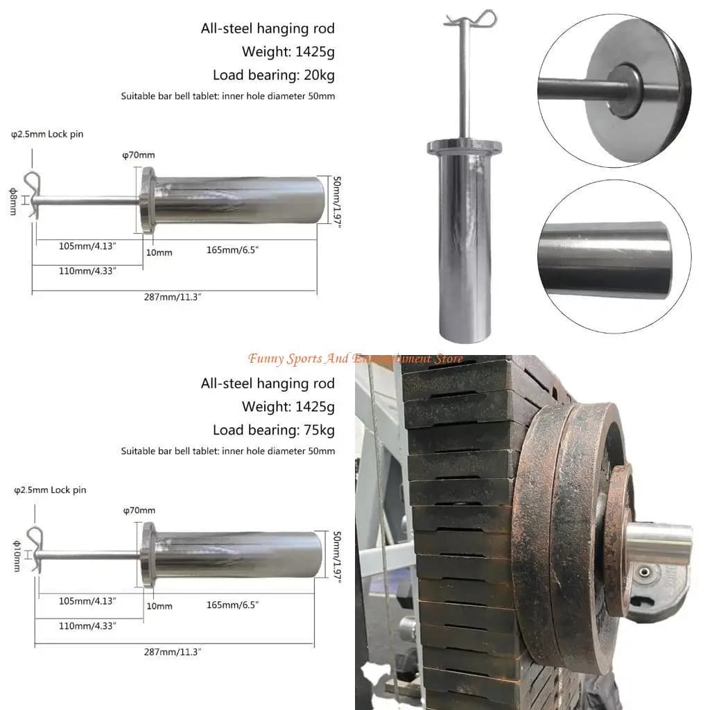 C4DE steel weight plate block for gym machines, long length for safe weight positioning