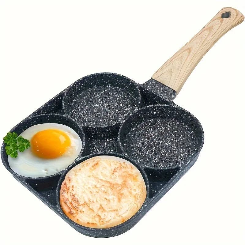 4 eggs pan, frittata pan for pancakes, 4 cups baking pans Non-stick cookware Stove for split eggs, breakfast burger pan