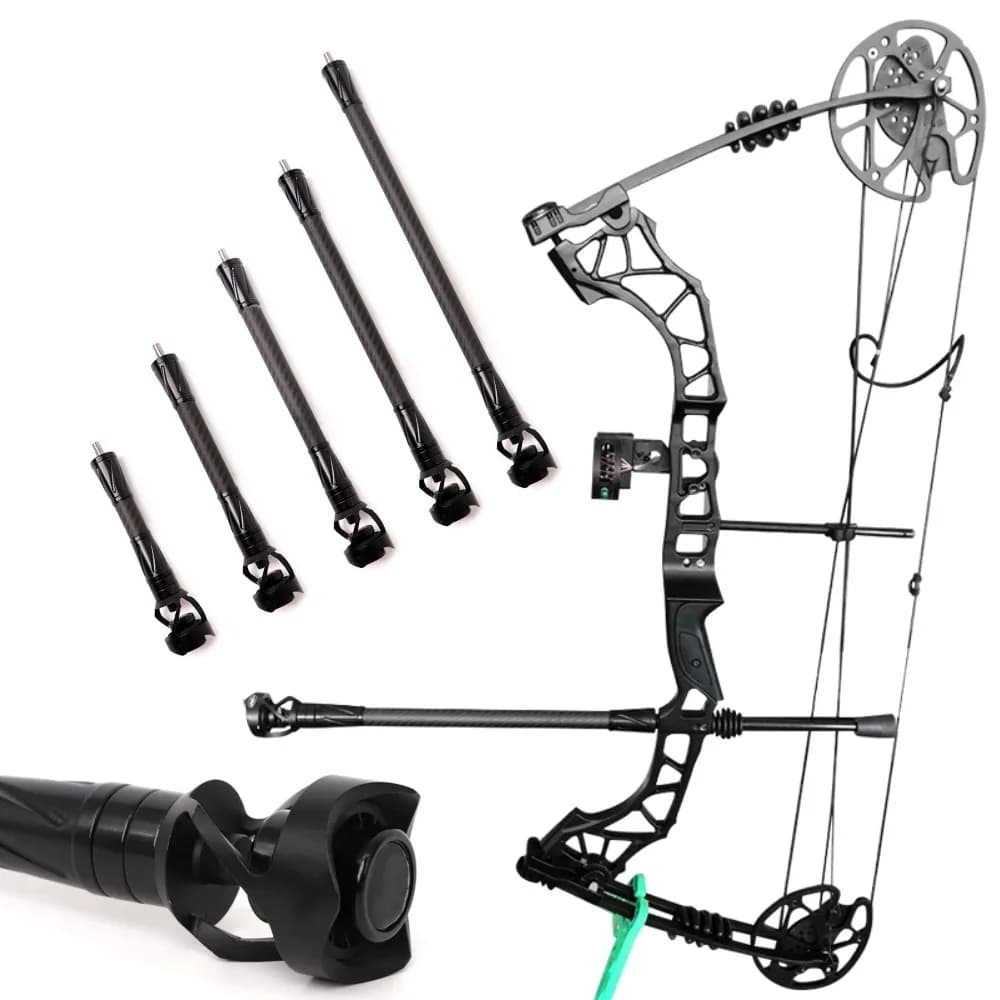 6/8/10/12/15" Bow Balance Bar Archery Carbon Stabilizer Compound Bow Damping Shock Absorber Outdoor Shooting Hunting Target