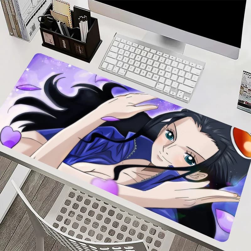 Tappetino per mouse Tappetino per mouse per laptop Accessori per ufficio Tappetino per tastiera per PC Tappetino per tazza in gomma Tappetino per mouse morbido Tappetino per scrivania Nico Robin grande in un unico pezzo
