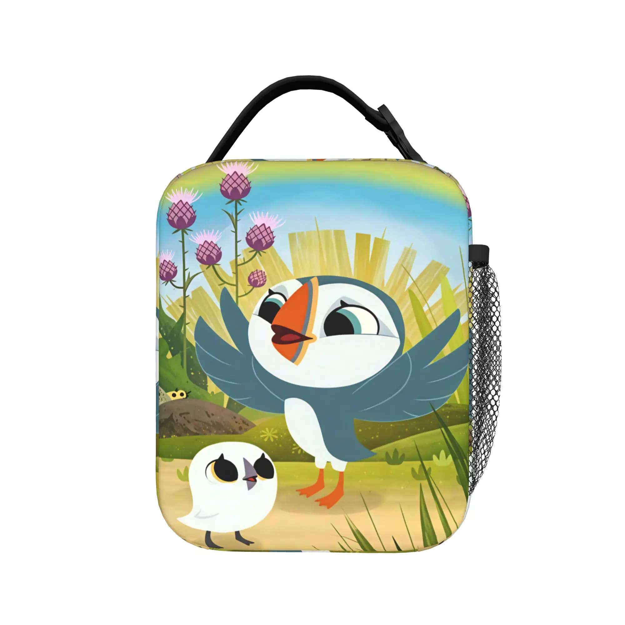 Borsa per il pranzo Puffin Rock And New Friends, borsa termica per picnic per ragazze, borsa termica portatile impermeabile e isolata