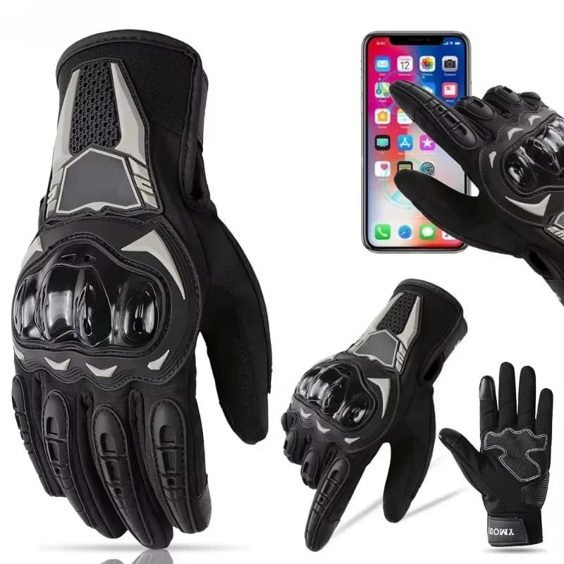 Men Women Waterproof Touch Screen Motorcycle Gloves, Winter Autumn Anti-fall Motocross Biker Gloves Guantes Moto