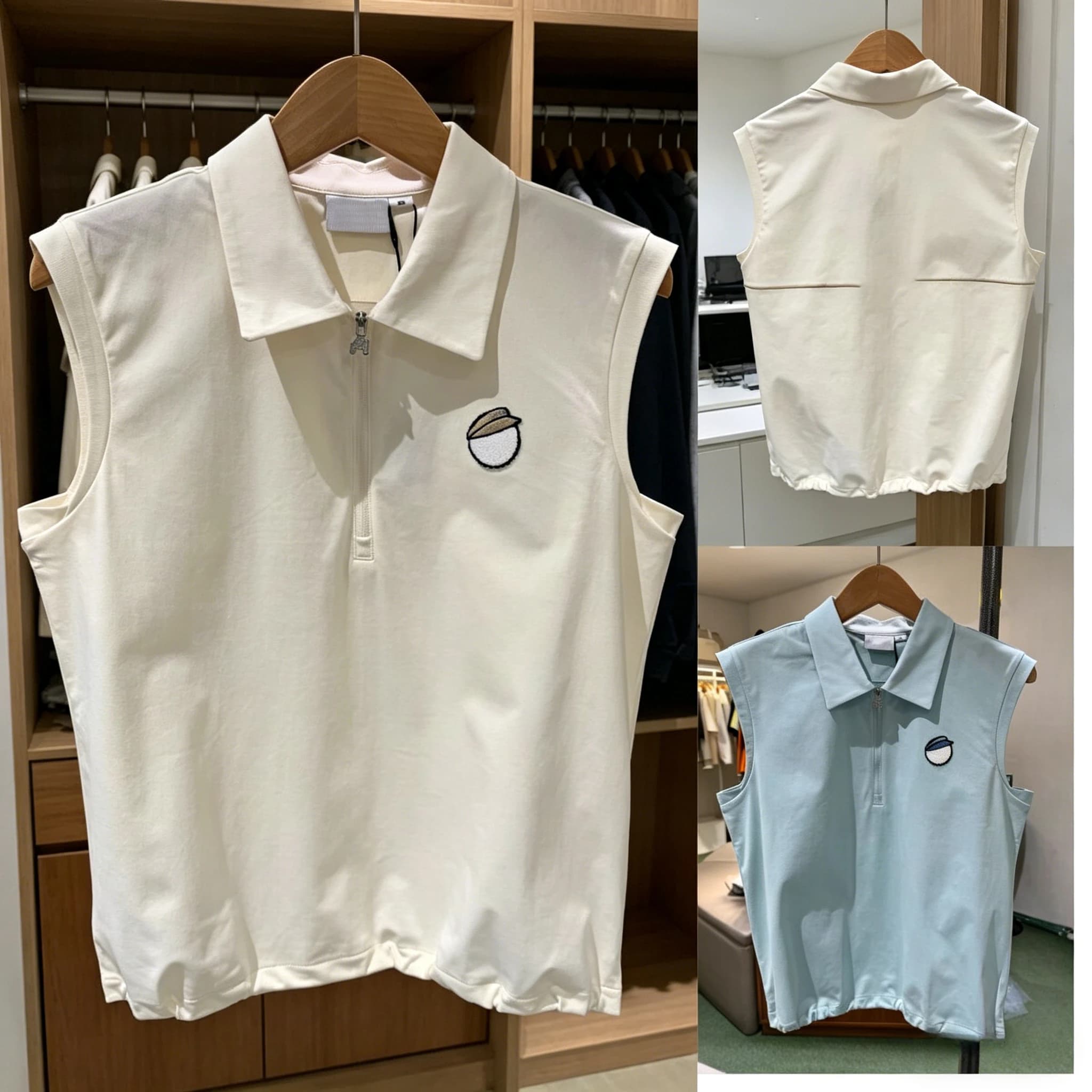 Canotta da Golf Estiva 2026 da Donna, Senza Maniche, con Colletto a Risvolto e Mezza Zip, Casual, Sportiva, Comoda, Versatile