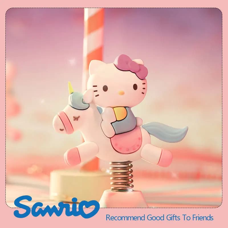 Figure Anime Sanrio Kawaii Kuromi Cinnamoroll Pompompurin Hello Kitty Mymelody Action Figure Bambole Giocattoli Mobili per Display