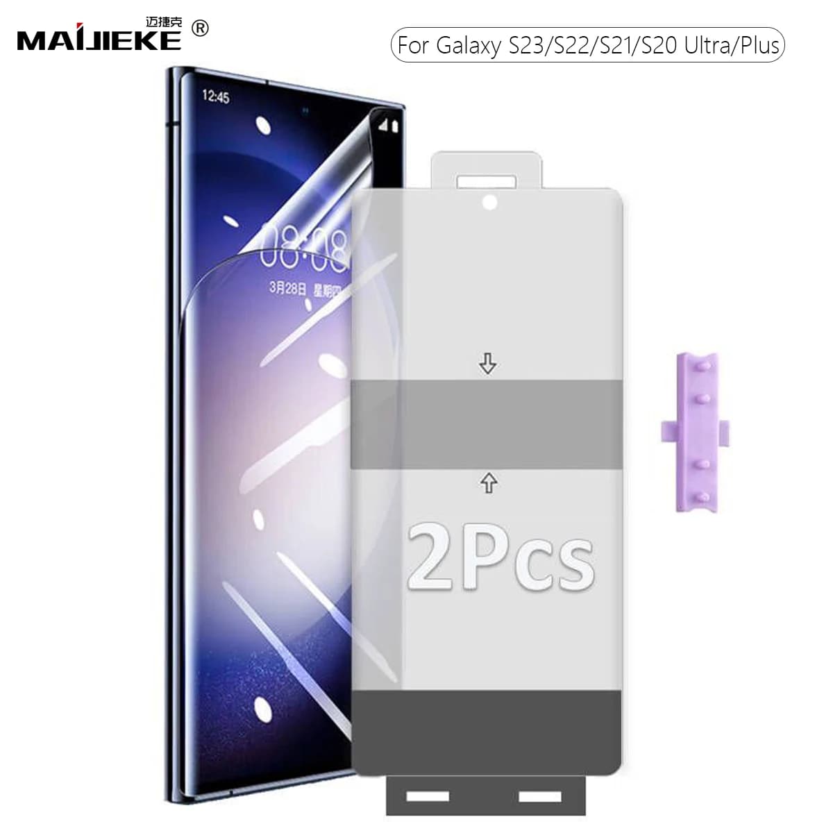 2PCS Pellicola idrogel anteriore HD per Samsung Galaxy S23 Ultra S21 S22 Ultra S10 5G S9 Nota 20 Ultra Nota 10 Plus 9 8 Protezione schermo