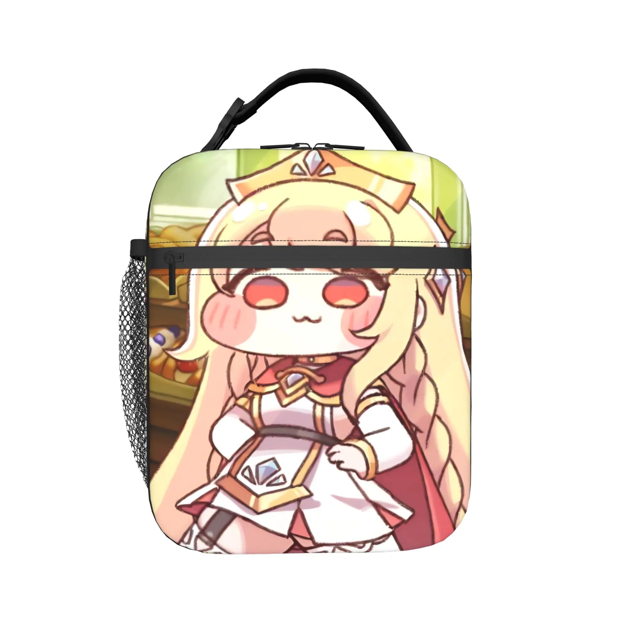 Trickcal C-Chibi Go Games Borsa termica per il pranzo per ufficio, portatile, Bento Box, per uomo e donna, borsa termica per il pranzo