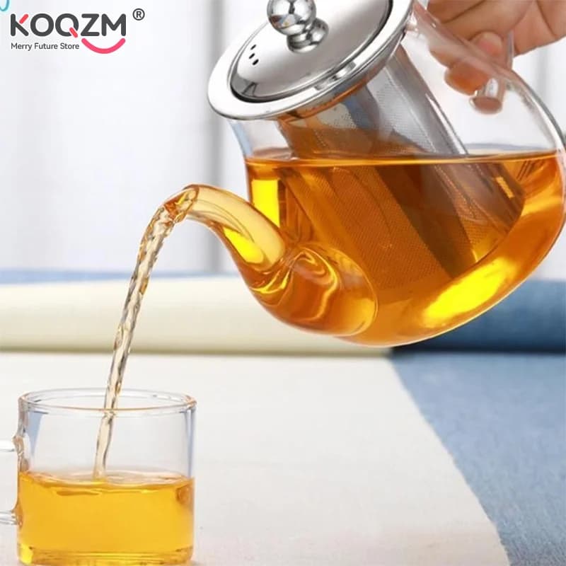 Stainless Steel Filter Liner Flower Tea Brewing Teapot Electric Ceramic Stove Heating Teapot Glass Teapot