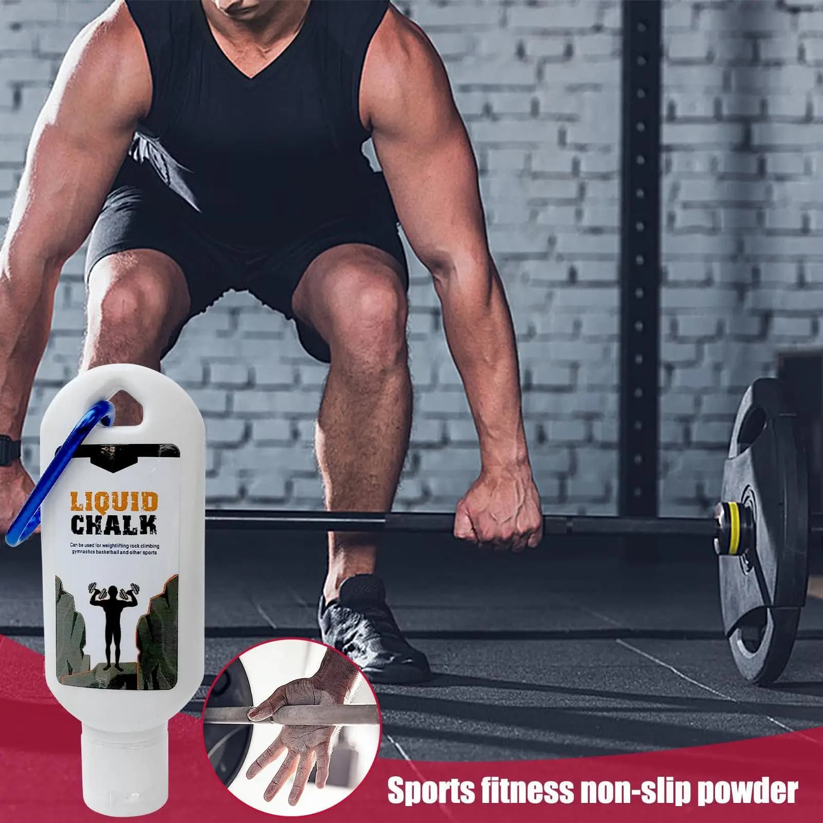 Gesso Liquido 50ml/100ml Resistente al Sudore, Polvere di Magnesio Portatile Antiscivolo per Allenamento, Materiali Ecologici, Grip per Arrampicata e Sport