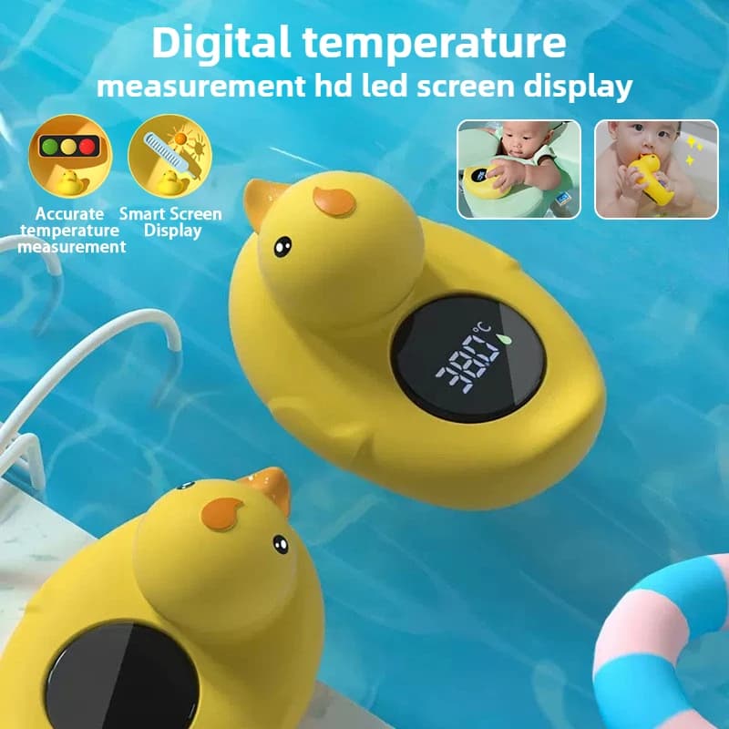 Home Baby Electronic Water Temperature Gauge for Accurate Testing of Water Temperature in Baby Bathing, Cute Yellow Duck Model
