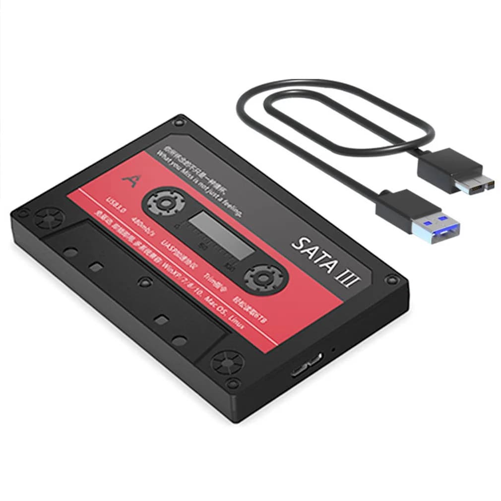 New 2.5 inch HD Hard Drive Case External Hard Drive Enclosure, USB 3.0 SATA 5Gbps HDD & SSD Tape Enclosure UASP for PC Notebook